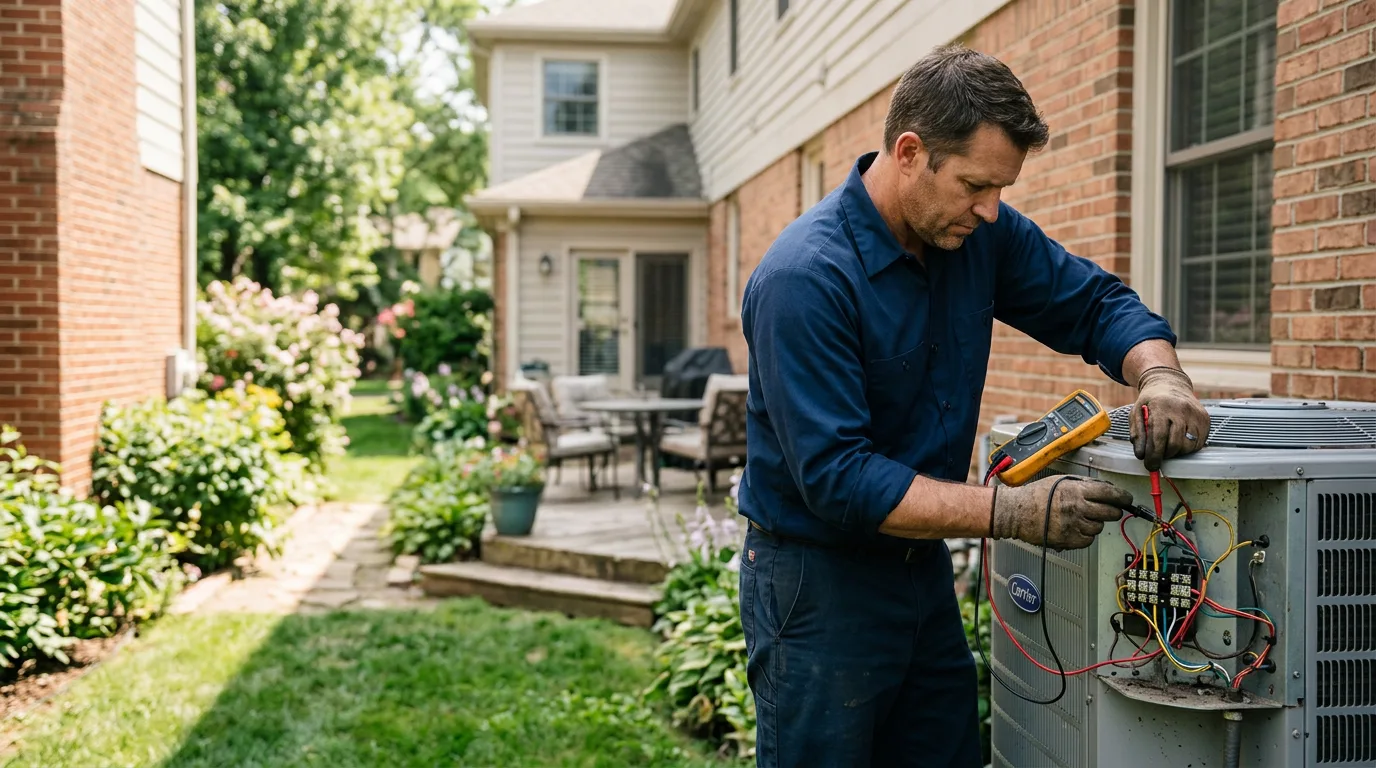 HVAC technician working near Taylor Springs, IL